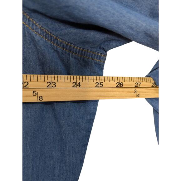 J Gee Denim Ruffle Shirt Dress Size 2X - Picture 4 of 8